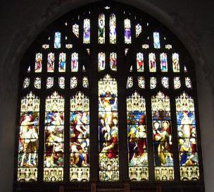 the east window, above the alter