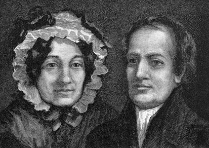 engraving based on portrait of 
Mary and Charles Lamb